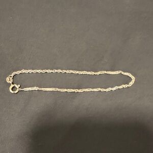 New Bony Levy 14K solid white gold twist snake delicate chain bracelet